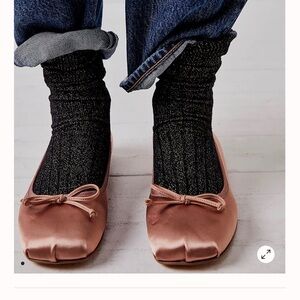 Free people ribbed glitter socks